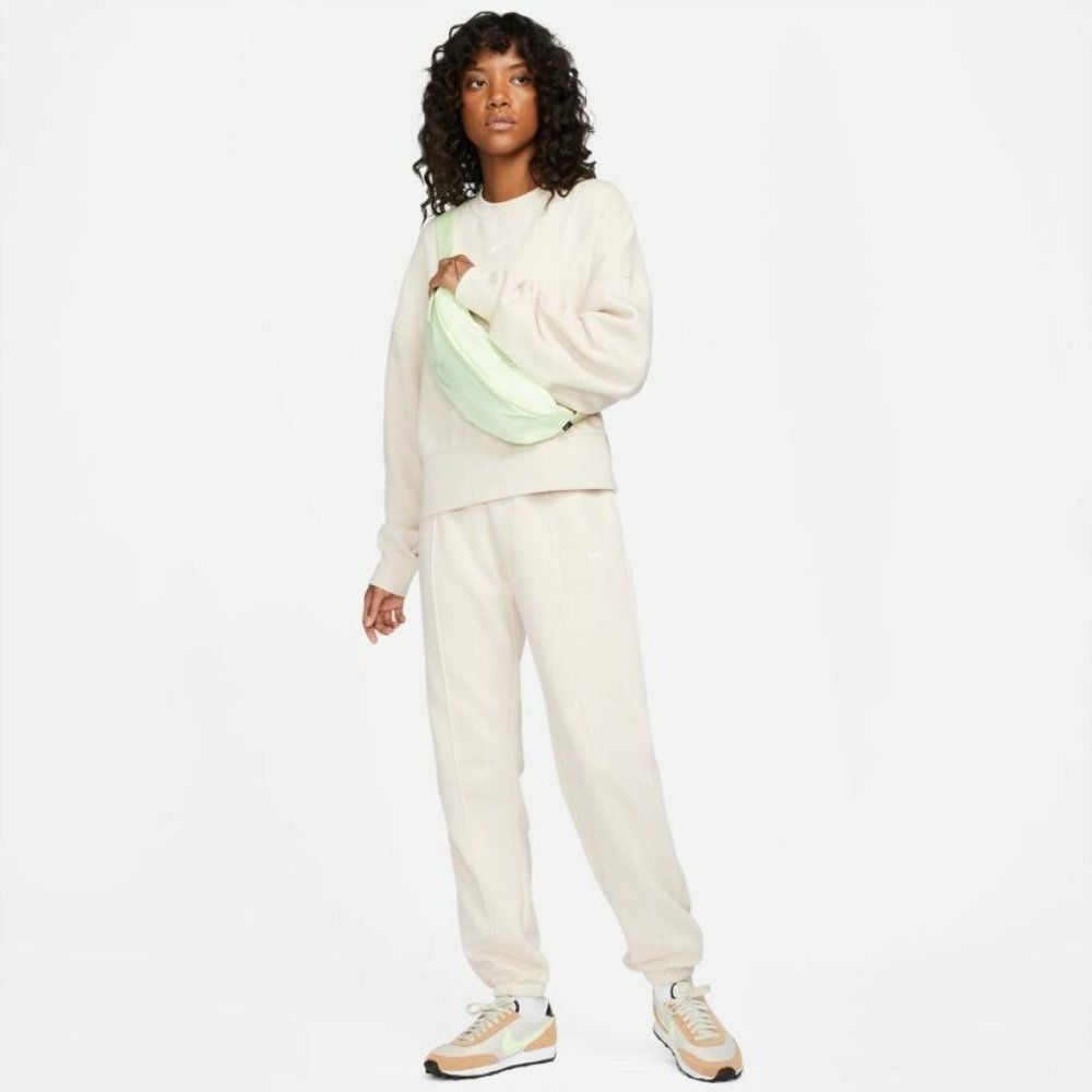 Nike Sportswear Essentials Off White Fleece Sweatpants BV4089-219 Women's Size L